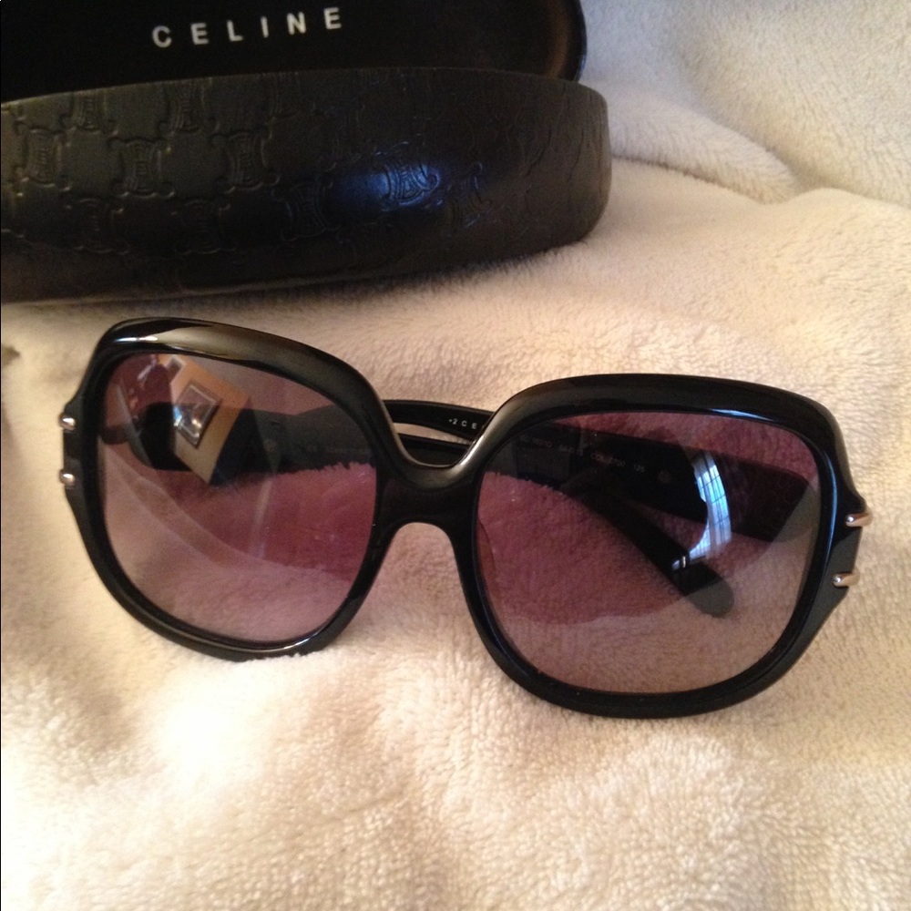 Celine Oversized Rounded Square Sunglasses.